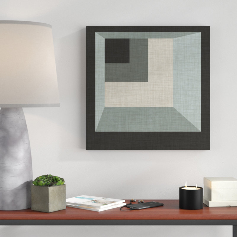 «Geometric Perspect I», impression sur toile, H 30 po x l 30 po, Toile tendue
