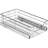 Heavy-Duty Premium Collection Pull Out Cabinet Organizer - Pantry Drawer Slide Out Caddy - Basket Size 11" W X 21" D X 5" H, Anti-Rust Chrome Finish