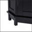 Armoire de rangement en coin noire avec plateau réglable-248040454