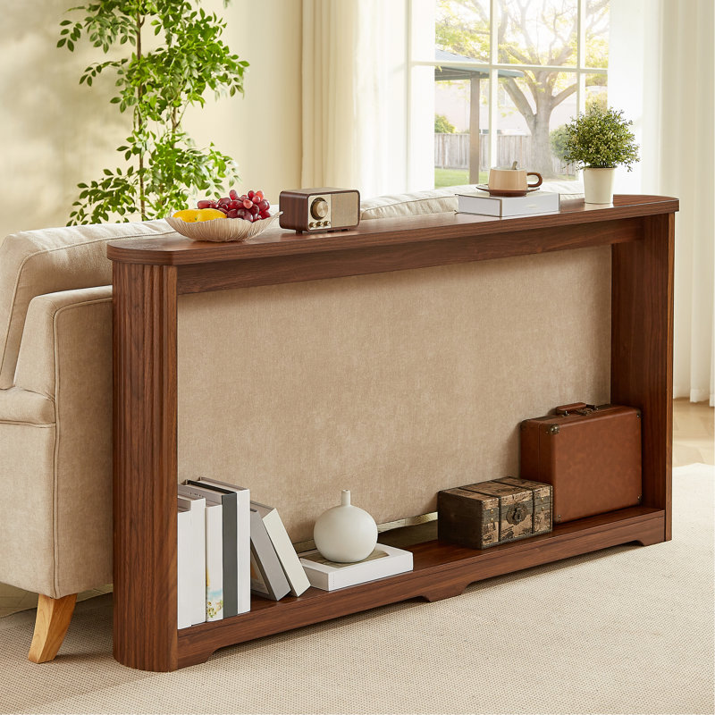 Table en noyer de 70,1 po avec fonctionnalité de rangement, style moderne pour couloir, chambre à coucher, cuisine - imperméable, noyer rapide, 70,1 po, table, fonction, style, cuisine, usure, assemblage facile