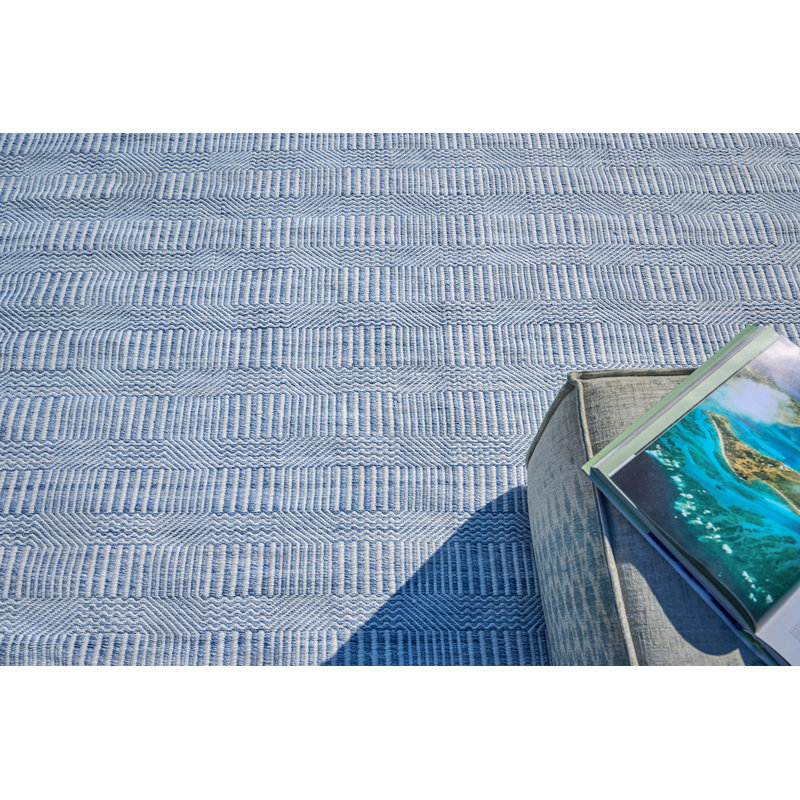 Naples Geometric Area Rug in Light Blue, Rectangle 12' x 15'