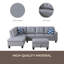Canapé modulaire en similicuir avec repose-pieds-606548335