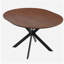 Table de salle à manger extensible ronde avec pieds robustes en métal-134229016-134229017