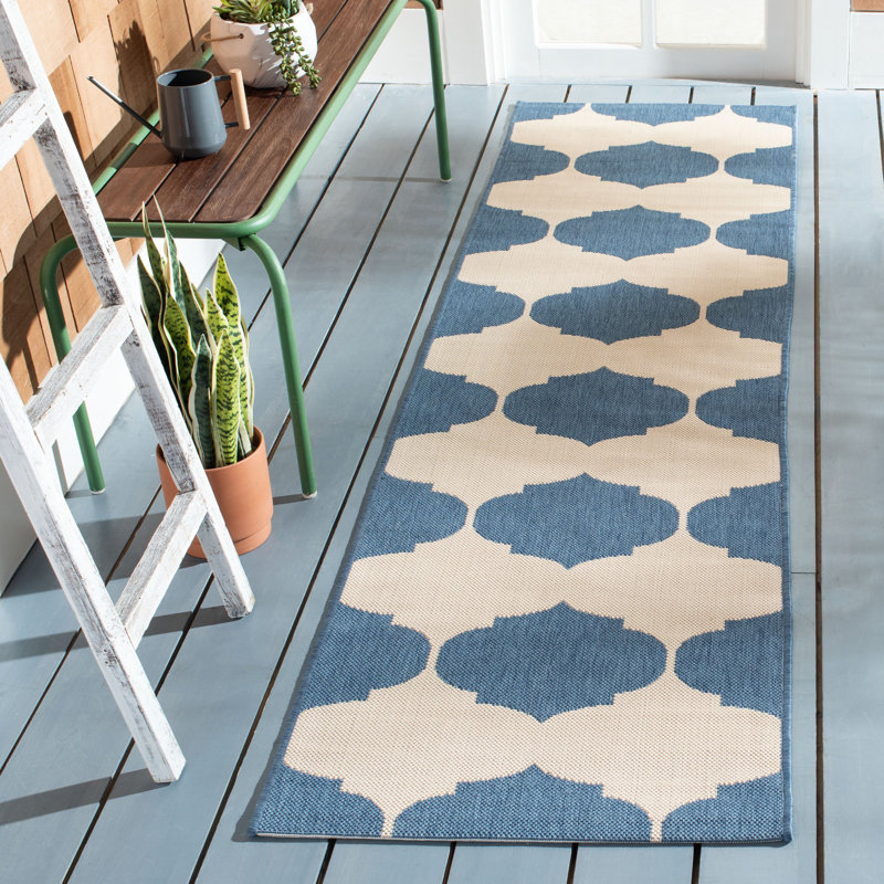 Herefordshire Performance Geometric Indoor/Outdoor Area Rug, Runner 2'3" x 12'