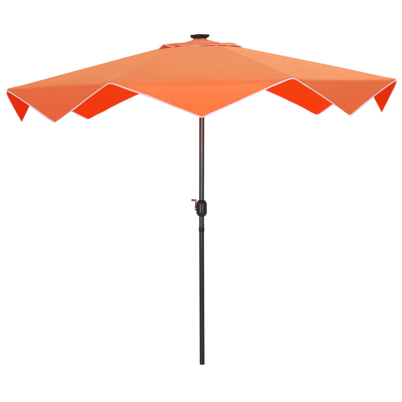 Parasol de marché lumineux Lakiah, Orange