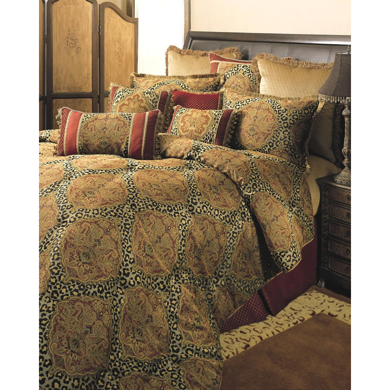 Ensemble de confort 3 pièces New Tangiers Qn, Édredon pour grand lit + 2 taies décoratives