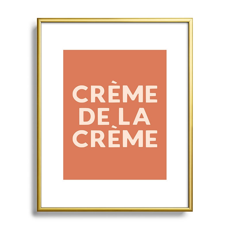 «Lyman Creative Co», reproduction d'art encadrée en métal rétro français, H 10 po x l 8 po, Or