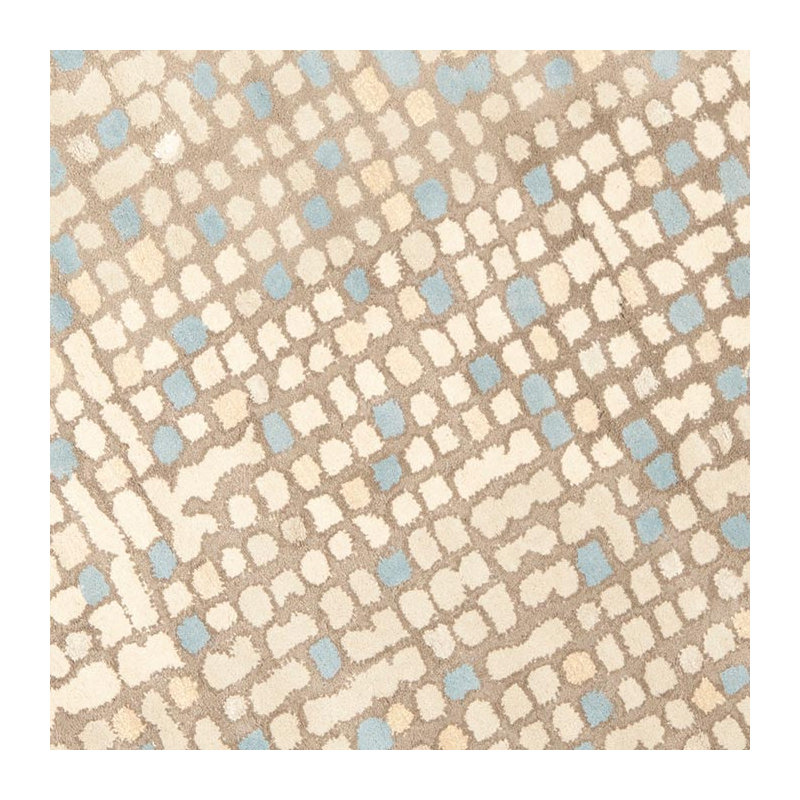 Tapis beige en laine / viscose touffeté à la main Martha Stewart, Rectangle 5 pi x 8 pi
