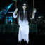 Décorations d'Halloween Props suspendus balançoire avec des expressions effrayantes, fantômes suspendus