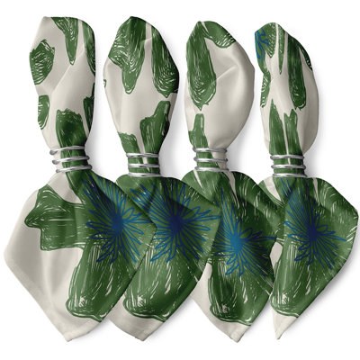 Ceriyah Polyester Floral Square Napkin