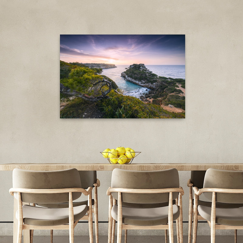 Baydream, impression de paysage côtier abstrait, 24" H x 36" W