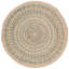 Tapis oriental rond en jute / sisal turquoise / naturel tissé à la main Desouza-894731417