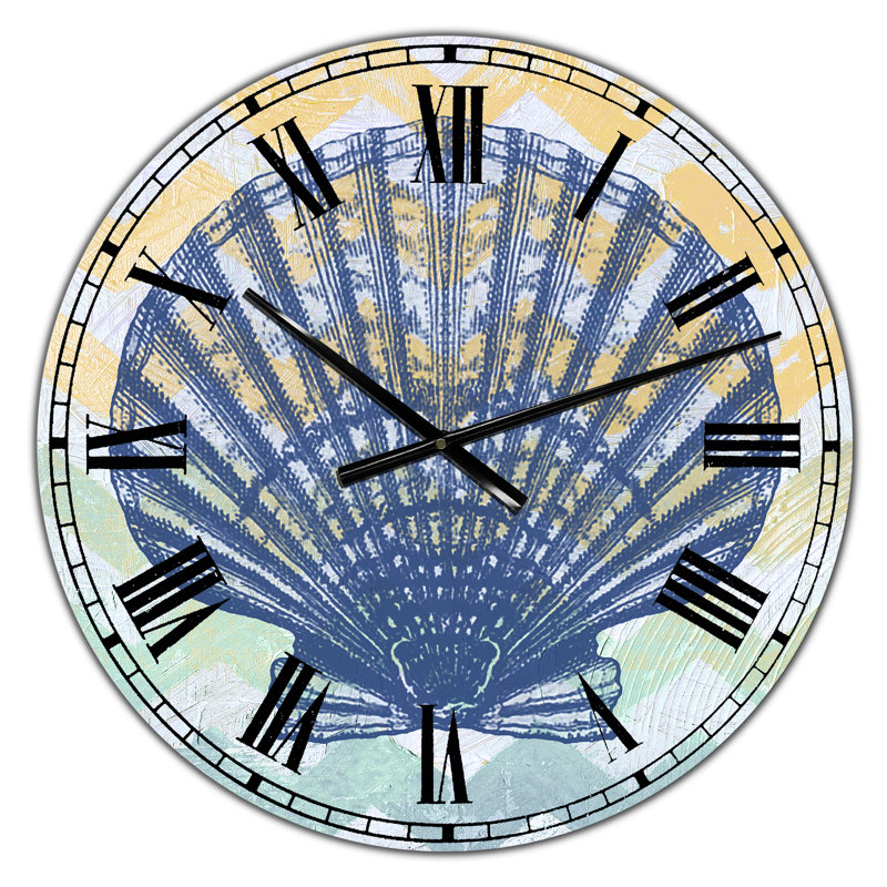 Chevron-Shell-1-7914 - Horloge murale nautique et côtière surdimensionnée, Petit