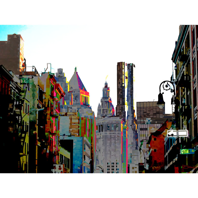 Lower Manhattan Print by Diana Moya, 24" H x 32" W, Wrapped Canvas