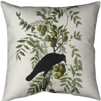 American Crow Throw Pillow