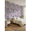 Papier peint floral, décoration murale moderne irisée