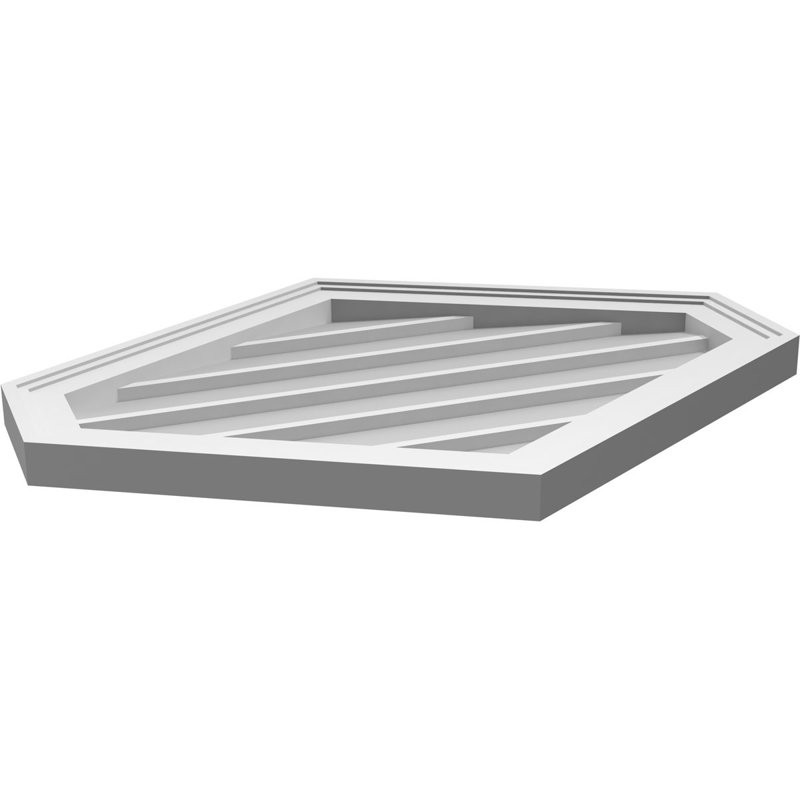Ventilé vertical à pignon vertical 7/12 po, H 22 po x l 28 po x P 1,5 po