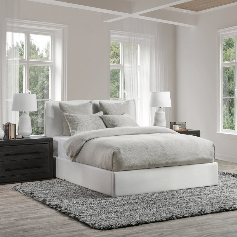 Macmahon Duvet Cover, Queen Duvet, Gray