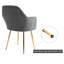 Chaise de salle à manger rembourrée Alany-285479122