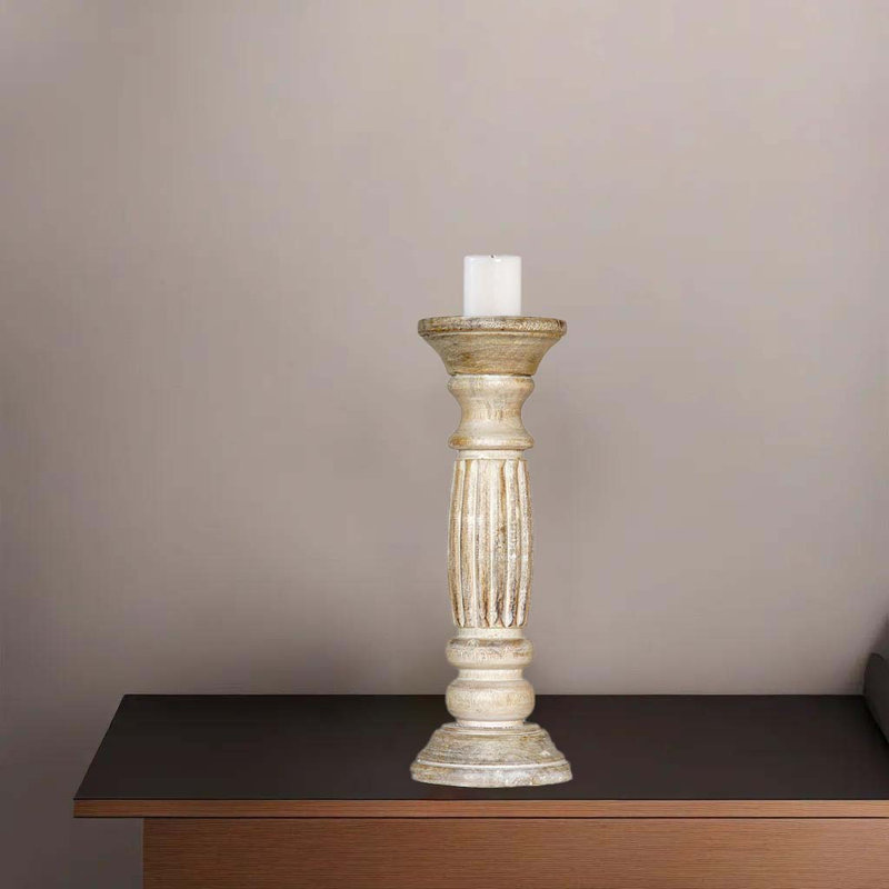 Wood Pillar, 1, Medium Burnt_2, 6"