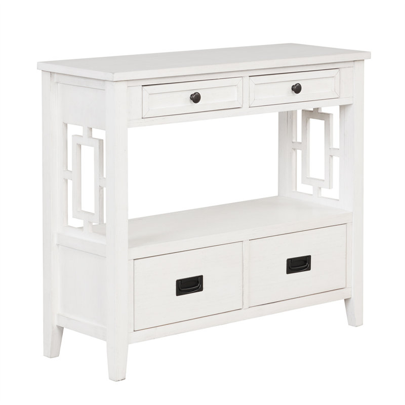 Bonnay 4 - Drawer End Table,  Antique White