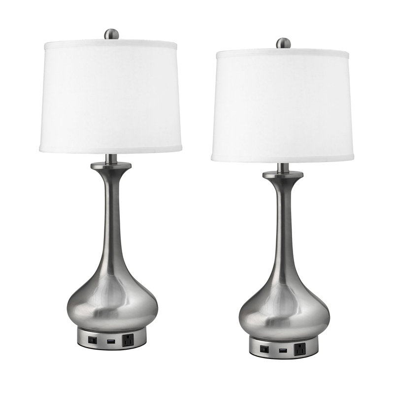 Ensemble de lampe de table 29 "avec USB et prise Goccia