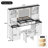 Farmhouse Vanity Desk with Mirror and LED Lights,Cushion Stool