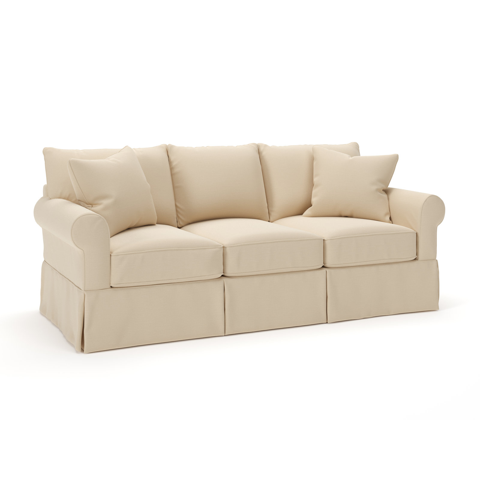 Amari 89'' Sofa, Sunbrella® Canvas Flax