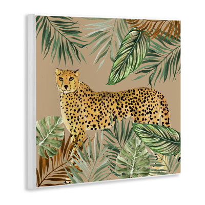 «Palm Leaves Around Leopard», art mural par Janet Tava