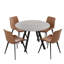Ensemble de table de salle à manger ronde, table de cuisine moderne avec chaises-116817782-116817784-95382615