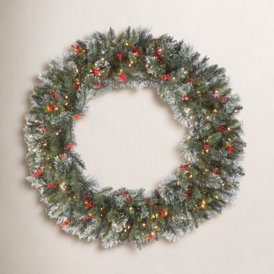 Pre-Lit Pine Wreath