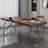 Walnut,Black Rectangular Solid Wood Writing desk-1225075295
