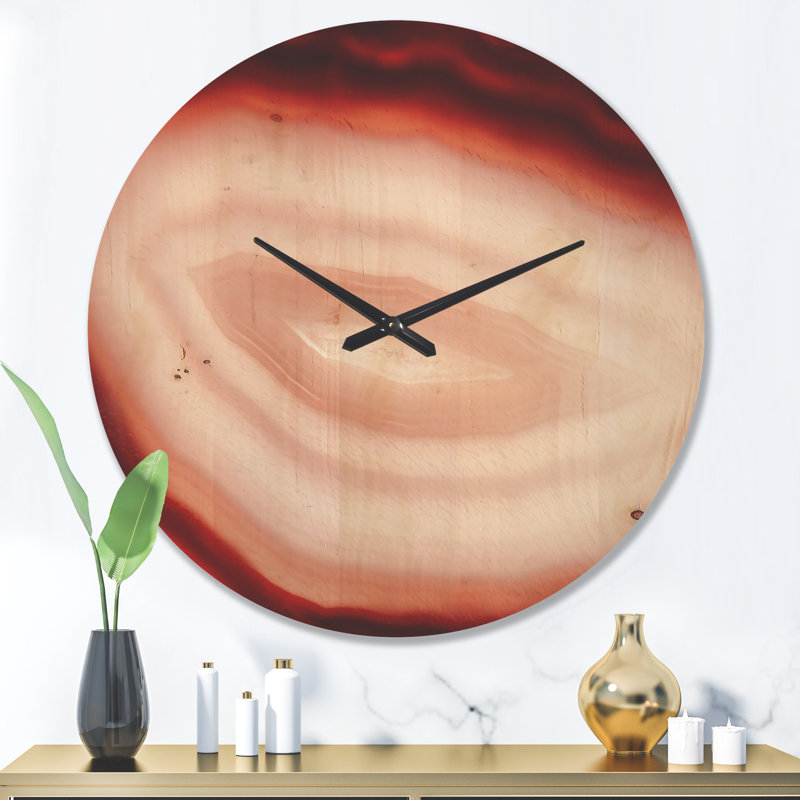 Horloge murale agate avec calcédoine, Très grand