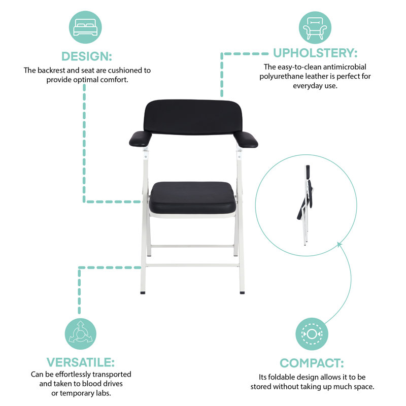 Fauteuil de dessin portatif avec rembourrage en mousse pliable