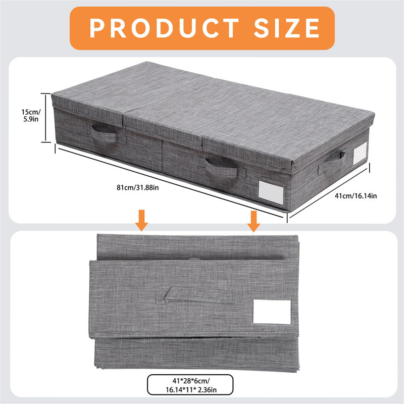 Brayden Studio Fabric Underbed Storage