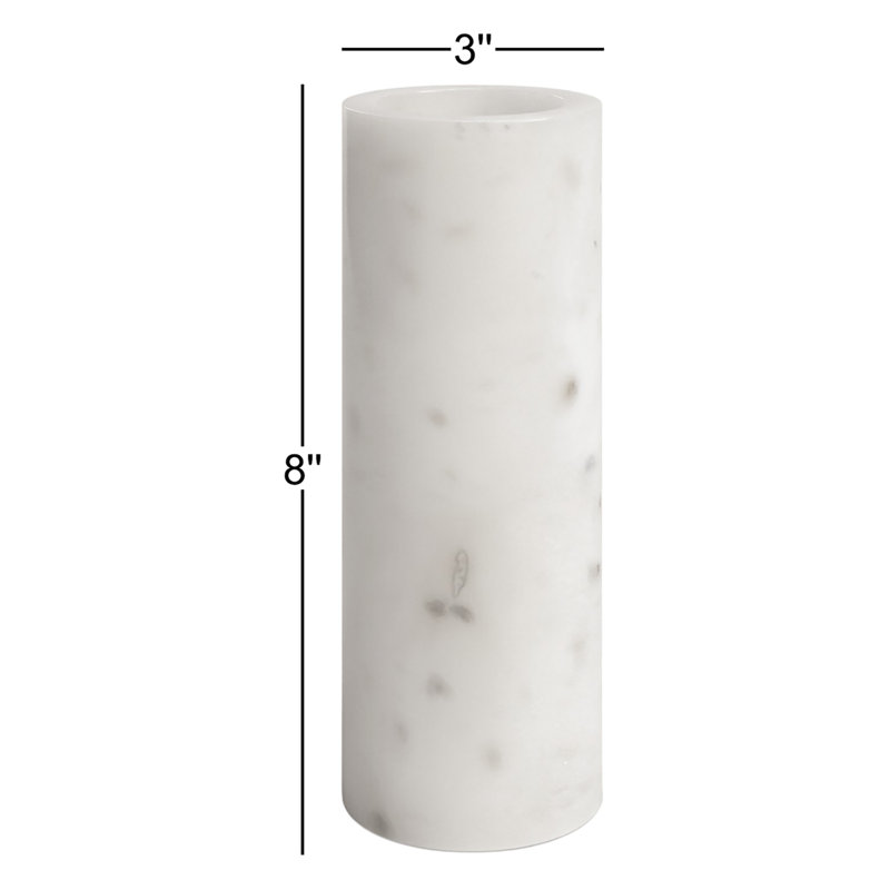 Vase de table en grès 8 "Matheson, Blanc