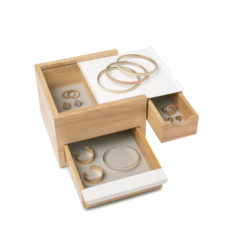 Umbra Mini Stowit Jewelry Box, Natural/White