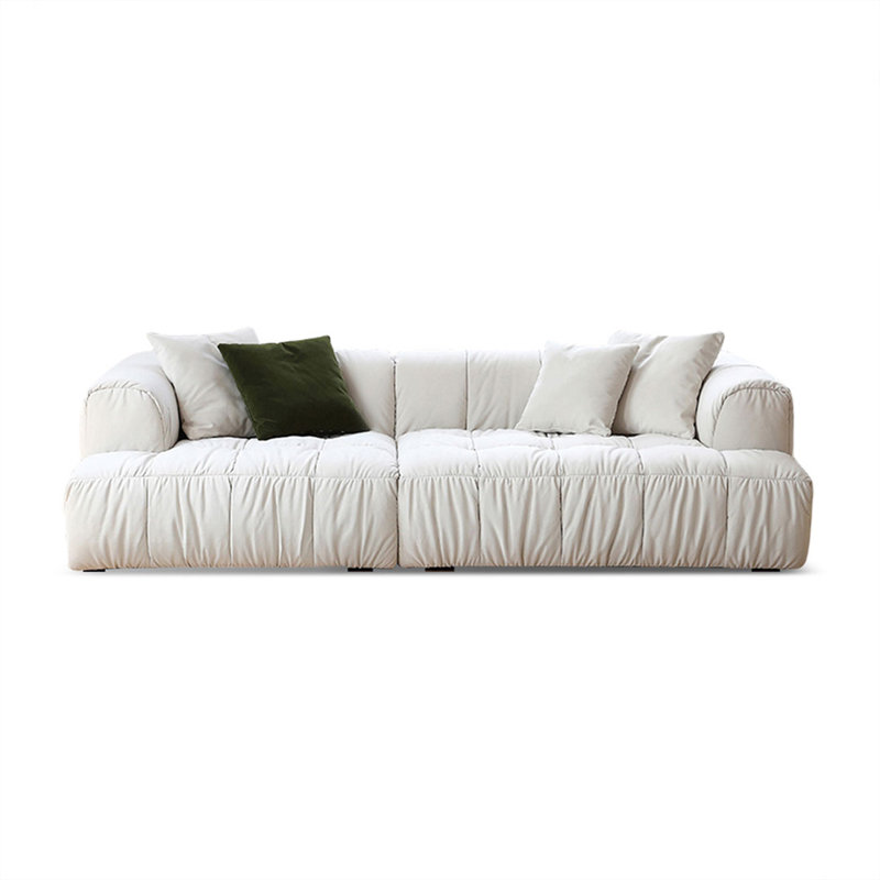 Coussin modulaire blanc 100% polyester 101,57 po, 25.98"H × 101.57"L × 42.13"W