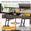 Table basse à plateau relevable Sparta avec rangement et tablette ouverte, table basse moderne, table basse carrée pour le salon et le bureau personnel-1801103468