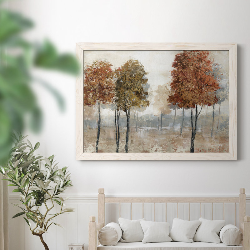 Trees of Copper Mountain - Peinture sur toile encadrée, H 37,5 po x l 27,5 po x P 1,5 po, Blanc