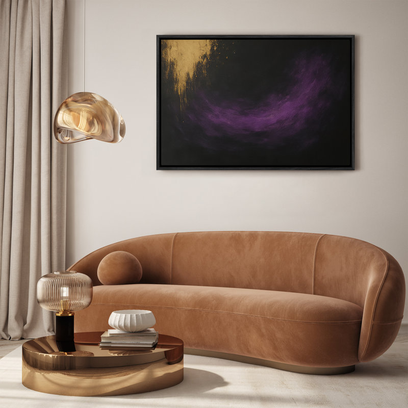 Art mural encadré abstrait rétro antique classique pour chambre à coucher, H 24 po x l 16 po, Noir, noir, noir, noir