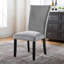 Chaises d'appoint de salle à manger en flannelette contemporaine gris clair et pieds en bois massif avec garniture Nalihead-1963774474