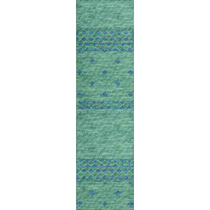 Ancell Chenille Washable Geometric Rug, Runner 2'3" x 7'6"