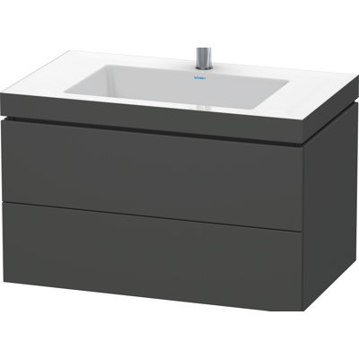 Meuble-lavabo mural simple Duravit L-Cube de 32 po, fini graphite mat