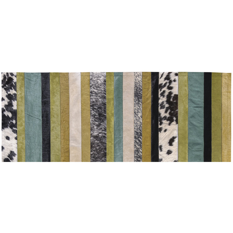 Nueva Raya Cowhide Striped Area Rug, Runner 2'7" x 6'6"