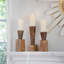 Modern Tabletop Wood Pillar Candlestick-1699572076
