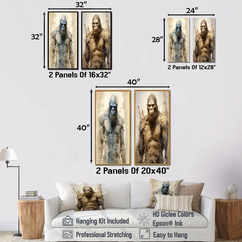 Ensemble de salon Angry Bigfoot - Bigfoot, H 40 po x l 41 po, Toile tendue