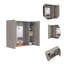 Armoire à pharmacie murale Azile avec miroir et 2 tablettes de rangement latérales pour salle de bain Azile-67773298