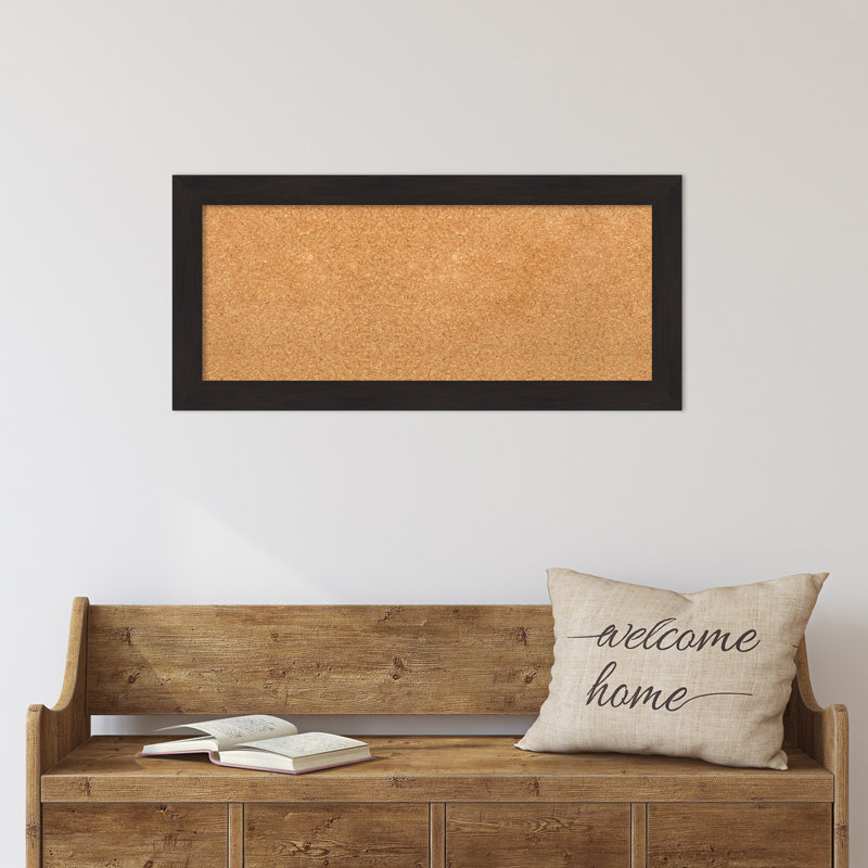 Panneau de liège mural Furniture, H 1 pi 3 po x l 2 pi 9 po, Espresso brun étroit