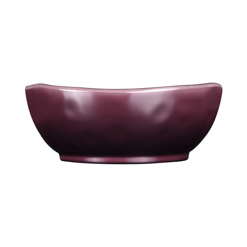Maya 8.25" Melamine Irregular Round Bowl, Purple
